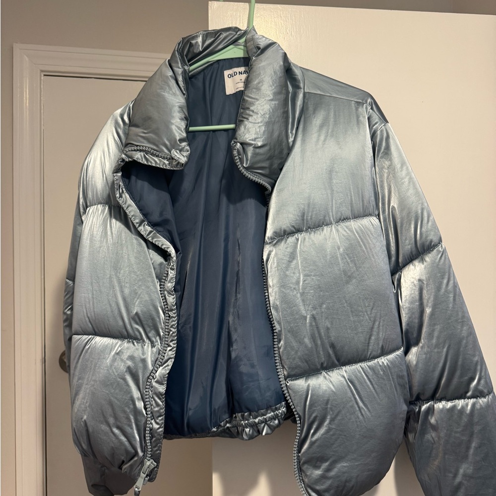 Metallic Puffer Jacket